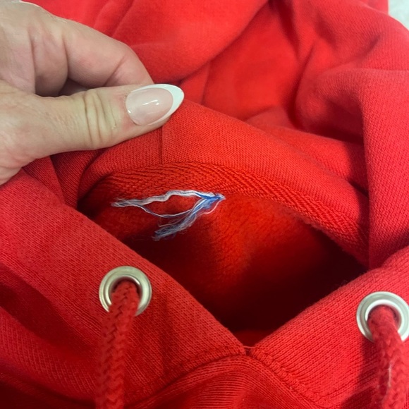 Champion X Coca Cola Hoodie Mens Small Red Reverse Weave Fleece Sweatshirt - Picture 5 of 6